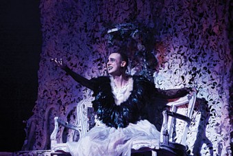 Richard Dempsey as Titania in Propeller’s production of A Midsummer Night’s Dream.