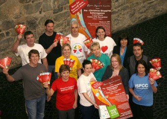 Charity representatives celebrate the launch of the event.