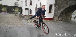 Will the electorate be saying &#039;On yer bike?&#039; to Environment Minister Alan Kelly at Election 2016? Photo:- Mike Shaughnessy