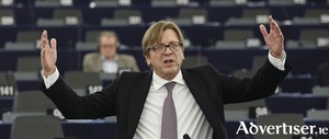 Guy Verhofstadt, president of the Group of the Alliance of Liberals and Democrats for Europe. Photo:- REUTERS/Vincent Kessler