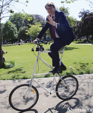 Cllr Niall McNelis will need all the pedal power he can muster to get Labout back in contention in Galway West. Photo:- Mike Shaughnessy