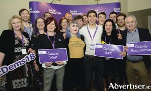Members of the Galway West, Galway East, and Galway-Roscommon branches of the Social Democrats at the National Conference in D&uacute;n Laoghaire last week.