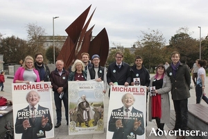 The Galway Campaign To Re-elect President Michael D Higgins at it&#039;s launch in Eyre Square last week.