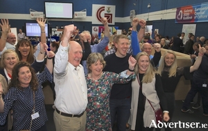 Cllr Noel Larkin with family and friends celebrating his re-election to Galway City Council in 2019. Cllr Larkin is due to be elected Mayor tomorrow.