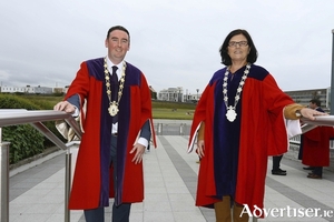 Mayor Mike Cubbard and deputy Mayor Colette Connolly.