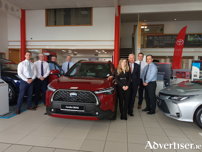 The team at Tony Burke Motors at their showroom in Ballybrit, Galway. 
