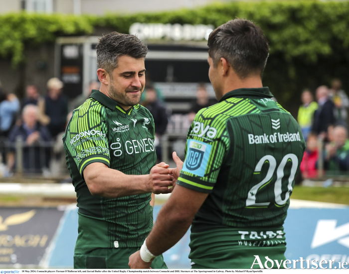 Stalwarts Tiernan O'Halloran (left) and Jarrad Butler (right) played their last game for Connacht on Saturday, a disappointing 12-16 loss to the DHL Stormers.