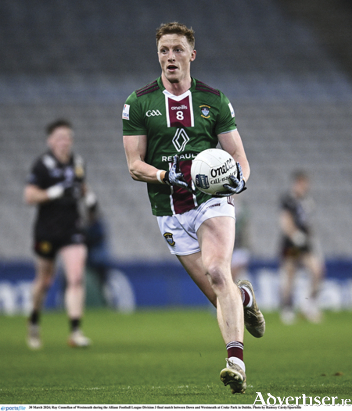 Having missed the Leinster SFC loss to Wicklow through injury, Westmeath will be hoping that Athlone’s Ray Connellan returns to the playing fray in the BOX-IT Athletic Grounds for the county’s opening All-Ireland series fixture with Armagh. Photo by Ramsey Cardy/Sportsfile
