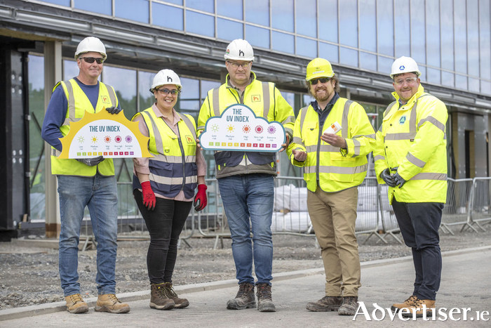 L-R Joe Mahon, Safety Rep, Sinead Gaines, EHS Manager, Ian Sharp, Project Manager, Brian Molloy, HSA Inspector, Ronan Redmond, CIF Executive, Safety & Training All images taken by Finbarr O'Rourke