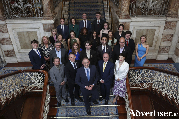 2024-25 Fulbright Irish Awardees with Minister Byrne, U.S. Embassy Deputy Chief of Mission Mike Clausen, Fulbright Board Chair Prof Paul Donnelly & Executive Director Dr Dara FitzGerald