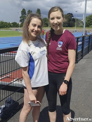 Michelle Duggan and Sinead Treacy, Craughwell, who competed at the AAI Games last weekend.