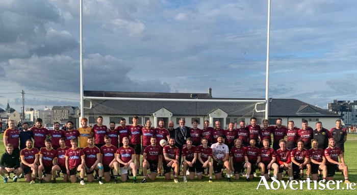 Members of Galway's 'Gaeil na Gaillimhe' and Pittsburgh Celtics GAA club side by side at South Park (The Swamp). They were accompanied by Deputy Mayor Cllr. Níall Mc Nelis.