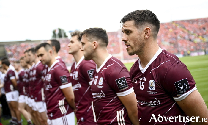 Galway players pictured before the GAA Football All-Ireland Senior Championship final on Sunday. Photo: Ramsey Cardy/Sportsfile.