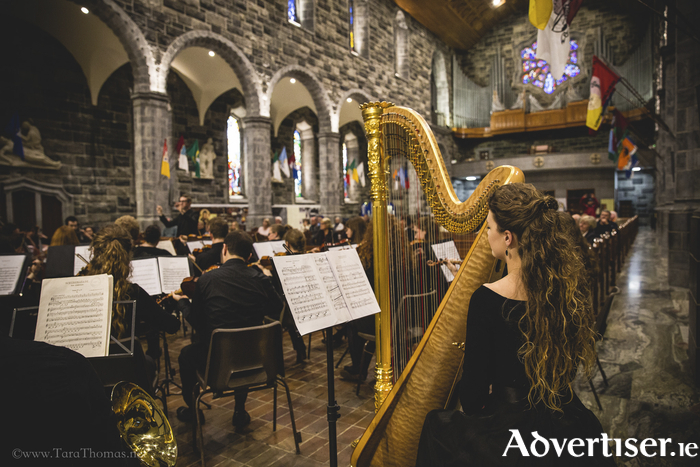 The Esker Festival Orchestra performing in the Galway Cathedral. Photo: Tara Thomas. 