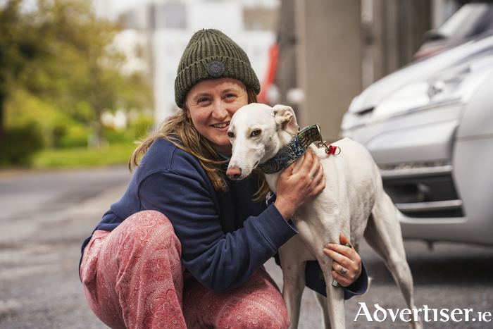 ATU outdoor education student, Jennie Coughlan-Greene with her dog, Cali. 