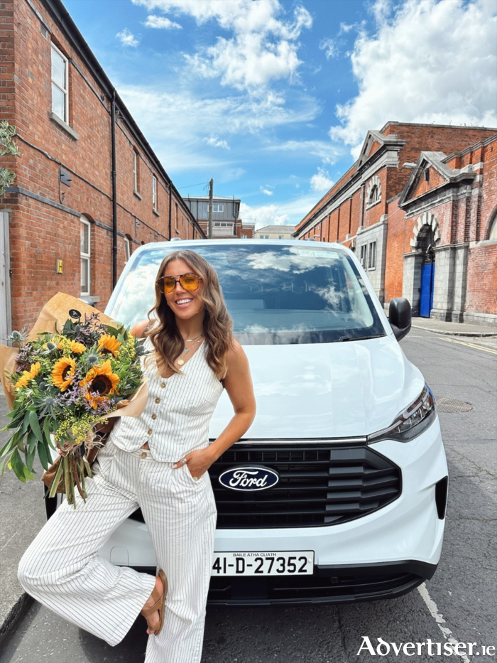 Ford Ireland launches initiative offering a 12-month Ford Transit Custom lease to support and transform small, independent businesses across Ireland. Pictured is social media influencer, Sarah Hanrahan.