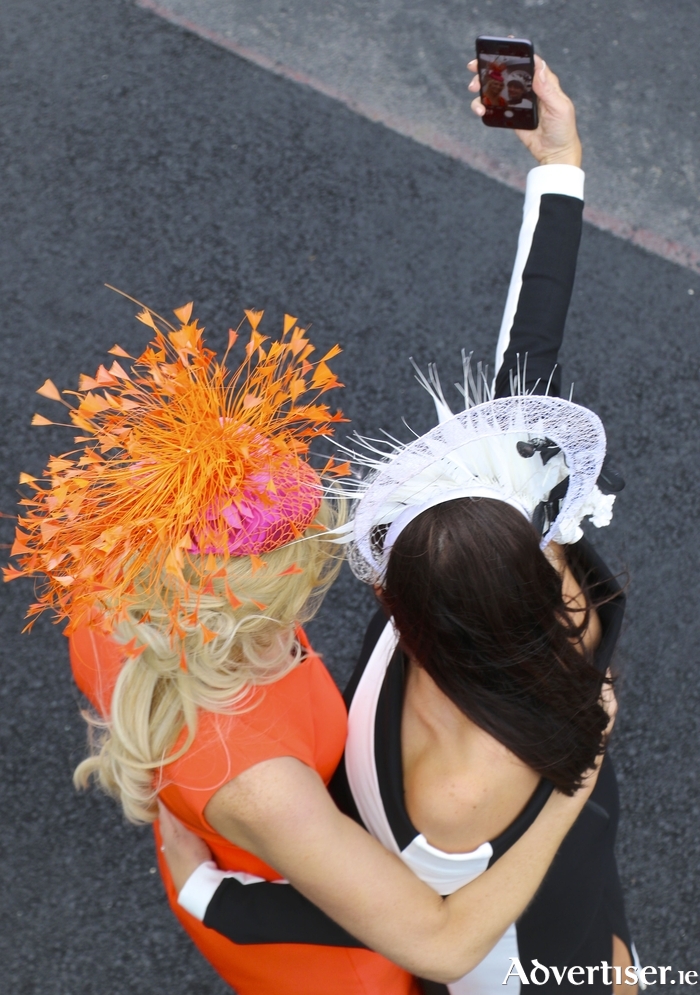 Besties selfie at the Galway Races. Photo:-Mike Shaughnessy

