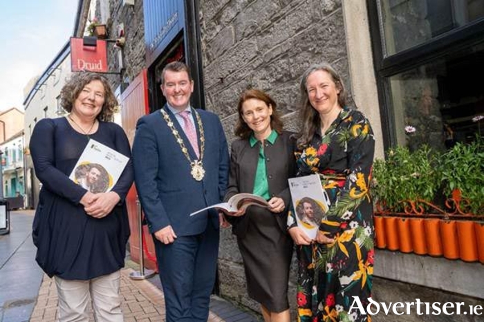 People in photo (L-R): Karen Feeney (Head of Client Services, Galway Simon), Mayor of Galway, Cllr Peter Keane, Karen Golden (CEO, Galway Simon) Dr Clíona Ní Cheallaigh (Clinical Lead, Inclusion Health Service at St James's Hospital). PHOTO: Boyd Challenger