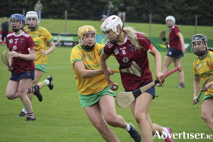 Olwen Rabitte and Tegan Canning in action at the weekend. Pic: Cathy Dillon