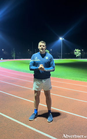 Galway GAA star and city councillor Eddie Hoare togging out to test new Westside sensor lights