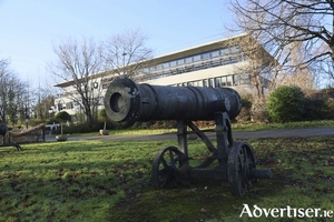 Crimean canon outside City Hall where Local Property Tax was discussed. [Photo: Mike Shaughnessy]  