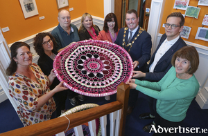 Members of the Eastside Arts Festival Steering Committee; L-R: Elske Breathnach, Imelda Gormally, Tommy Flaherty, Amanda Corbett, Siobh&aacute;n Arkins, Mayor of the City of Galway Councillor Peter Keane, Adam Stoneman, Lisa Martyn (Photo credit: Aengus McMahon)