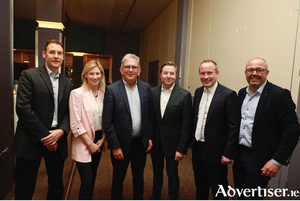 Pictured at the event are Brian Muldoon, MEP Nina Carberry, Paddy Lynch,  Darragh Maloney, David Burke, Ted Walsh Jnr.