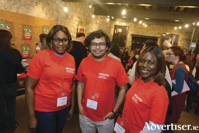 Baboró volunteers Olamide Dawodu, Raisul Sourav and Yetunde Abiola