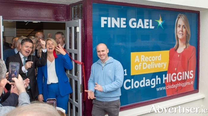 Cllr Clodagh Higgins opening her constituency office in Athenry.