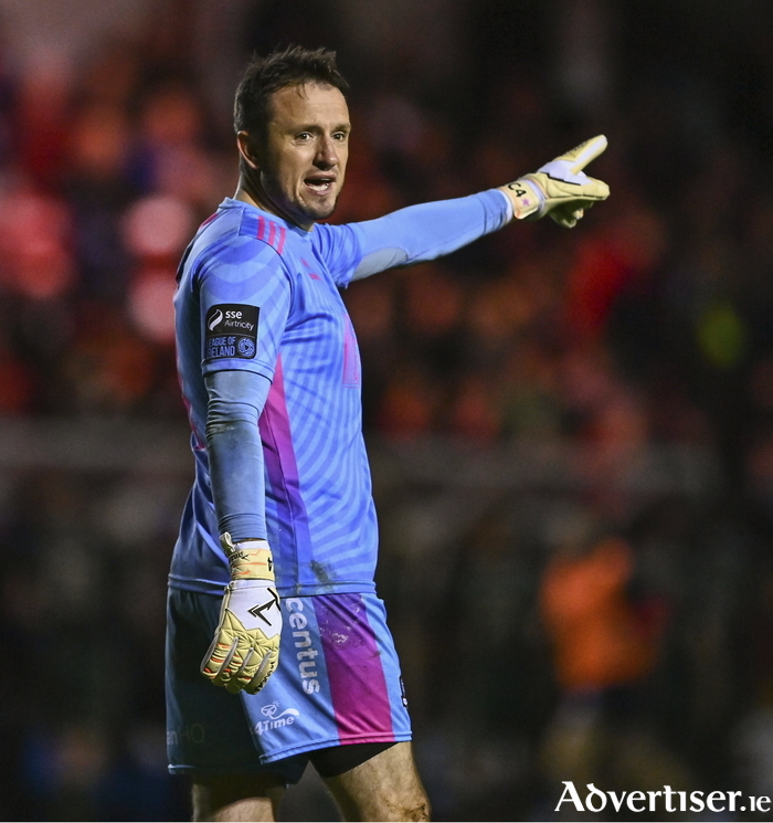 Galway United goalkeeper Brendan Clarke during the SSE Airtricity Men's Premier Division match between St Patrick's Athletic and Galway United at Richmond Park in Dublin. Photo by Tyler Miller/Sportsfile