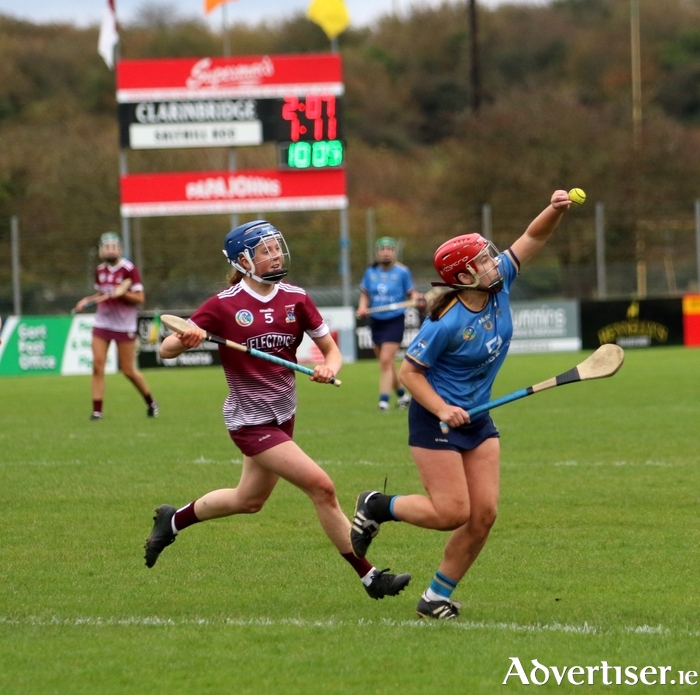 Laura Kelly and Katie Scully in action. Credit: Alan Leonard