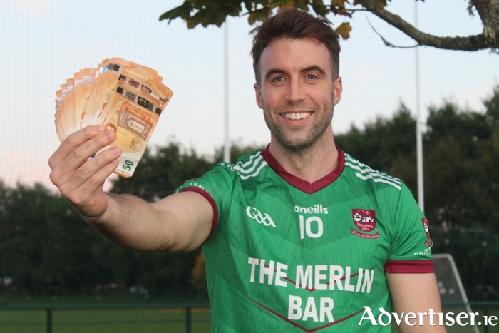 Pictured at St. James' GAA Club grounds in Mervue is Paul Conroy promoting the club's upcoming Win 1ok fundraising event. 