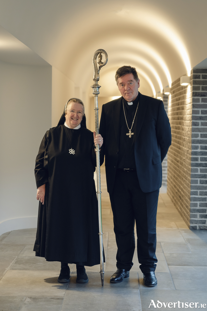 Abbess Mother Karol with Archbishop of Tuam, Dr Francis Duffy.