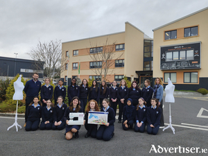 
Back row left to right:  Fergal Cushen - Environmental Awareness Officer,  Galway City Council, Weronika Mirkowska, Amy Yadanar, Farida Elias, Caoimhe Griffin, Marianna Harutyunyan, Fiona O&rsquo;Neill, Lara Curran, Lotta Thornton, Erinlee Diviney, Sophia Casburn, and Aine Douglas - Teacher Dominican College Taylor&rsquo;s Hill. Front row left to right, Maya Badreddine, Viktoria Petrosyan, Bethan Peel, Lena Le Vaillant-Fagn&eacute;re, Julianna Cunningham, Ciara Begley, Ohona Jannatul, Holly Duggan
and Caitr&iacute;ona Fannon