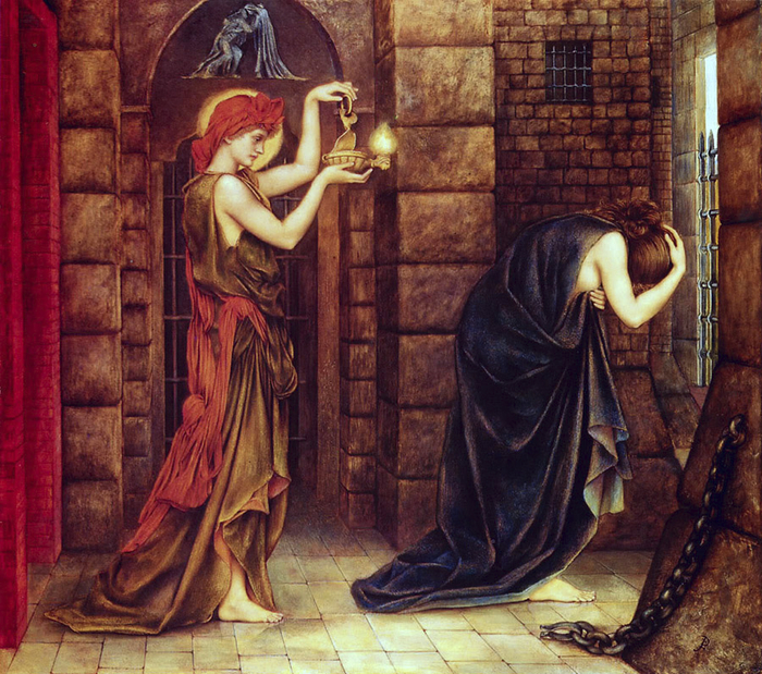 Hope in a Prison of Despair (1887) by Evelyn De Morgan