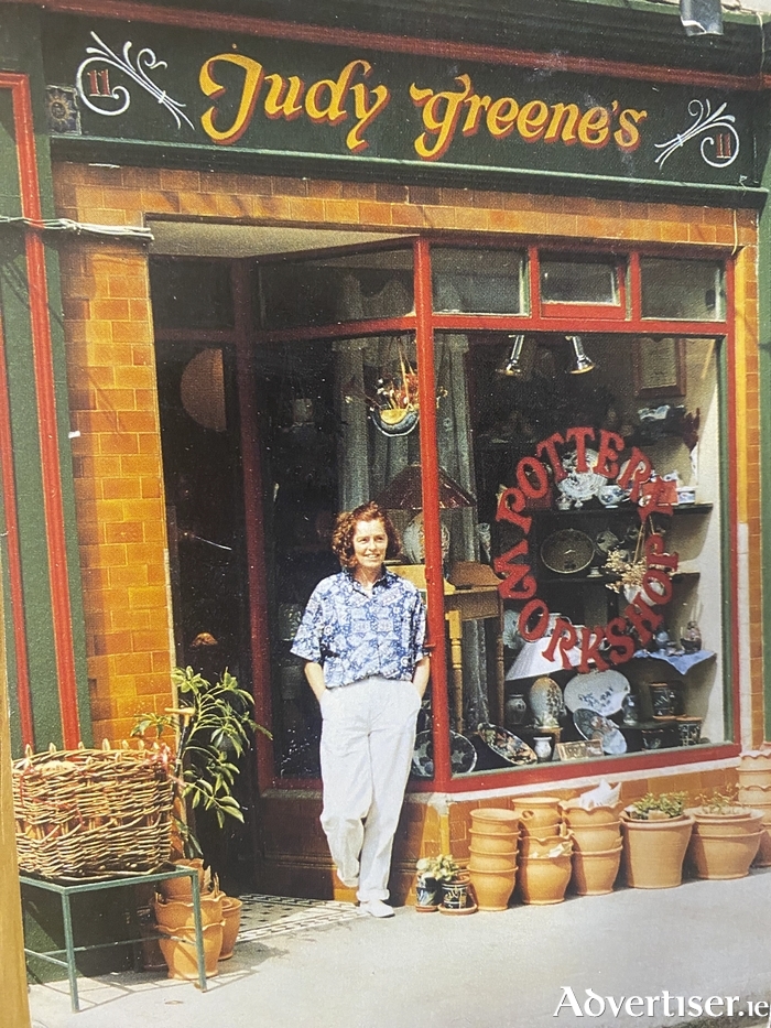 Judy Greene outside her iconic shop in Galway.