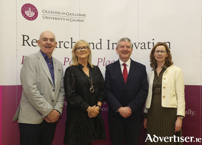 L-R:Einne Curran, Business Development Manager, Fiona Neary, Innovation Operations Manager, Professor Peter McHugh, Interim President and Jacinta Thornton, Associate Director, University of Galway. Photo: Aengus McMahon