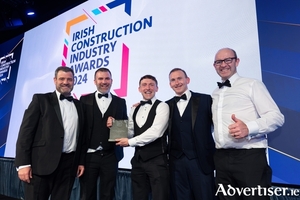 Stephen Clancy (ICI Awards), Shane McWalter (Director, OCC Construction), John O&#039;Connell (Senior Contracts Manager, OCC Construction, Peter O&#039;Connell (MD OCC Construction) Robert Anderson (Managing Quantity Surveyor, OCC Construction).