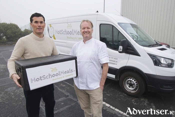 Shane Connolly and Michael Bradbury of Hot School Meals, Claregalway. Photo: Mike Shaughnessy