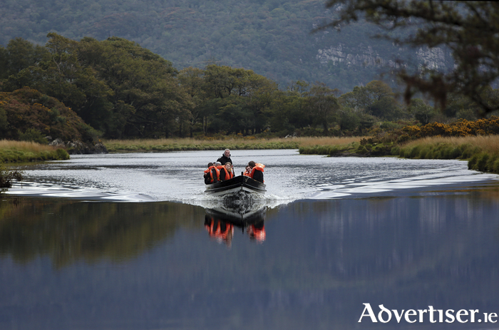 The Gap boat at the Meeting of The Waters, with O'Donoghue's Boat Tours Gap Trip, Killarney National Park. Photo:Valerie O'Sullivan