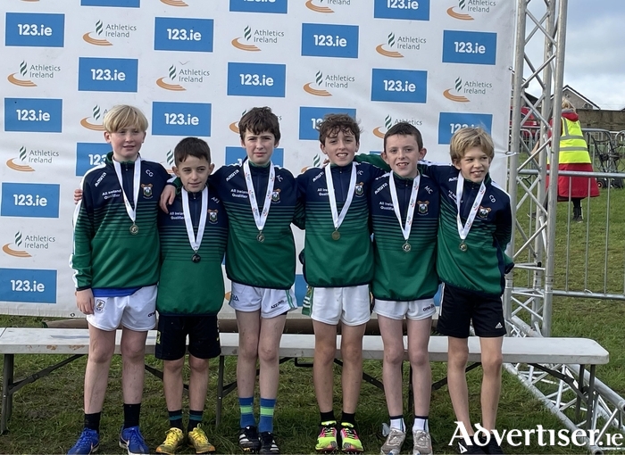 Castlegar U 11 boys team that claimed TeamSilver today in the All Ireland Uneven ages. From left to right — Charlie Gibbons, Adam Faraj Gheziel, Adam Carr, Ciaran Casey, Matthew Casserly, Conor Deeth.