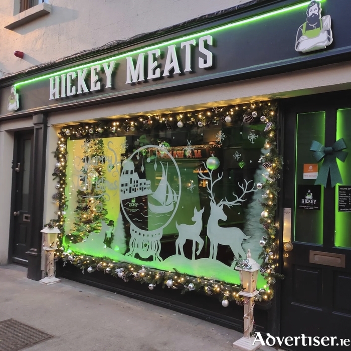 The Hickey Meats shop front has been transformed for Christmas. 