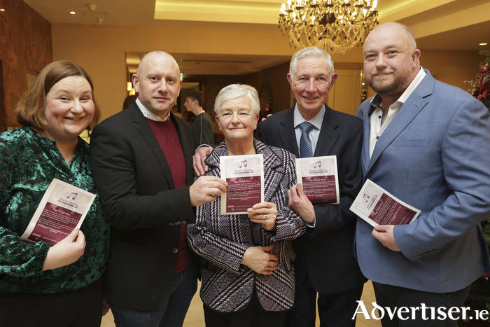 The family of Martin Murray Carol (sister), parents Marie and Michael Murray and Michael Murray junior (brother with Stan O’Grady ( second from left) from the Martin Murray Foundation at the launch of the Martin Murray Foundation in the Salthill Hotel on Sunday night. Through musical and other fundraising initiatives, the Martin Murray Foundation aims to raise vital funds for those in the West of Ireland facing a cancer diagnosis and also will invest funds to foster and encourage the development of musical talent in Galway and further afield. These initiatives will benefit a wide range of charities, social groups, and people across all spectrums of life, with a keen focus on music in honour of Martin Murray’s rich and deep musical legacy. Photo: Mike Shaughnessy