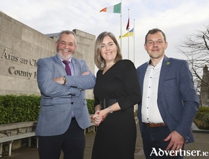 The newly co-opted members of Galway County Council: Cllr Sean Broderick (Fianna Fail), Cllr Siobhan McHugh-Ryan (Fine Gael) and Cllr Martin McNamara (Sinn Fein). Photo: Mike Shaughnessy