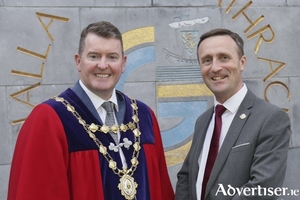  Mayor Peter Keane with Galway City Council CEO Leonard Cleary (Photo: Mike Shaughnessy)