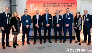 Left to Right: Patrick Donnellan (CCO), M&eacute;abh Tobin (Global Marketing Manager), Paraic Collins (Technical &amp; Planning Manager), Paul Gibson (Head of Sales, Eirtech Aviation Services), Martin O&rsquo;Connell (CEO), Steve Pickering (EVP Sales, EMEA), John Mulqueen (VP Operations, EMEA), Sinead O&rsquo;Halloran (Sales Manager, EMEA), Gordon Ryan (Head of Business Expansion, Acquisitions &amp; Mergers).

