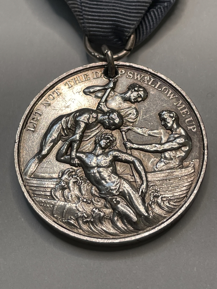 Medal awarded to Claddagh fisherman Bartley Hynes (Image courtesy of Roger Willoughby )