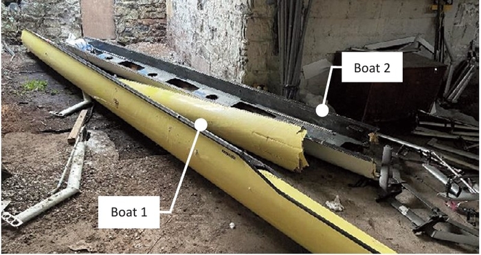 Smashed boats recovered from Salmon Weir boom in January, 2023 (Photo: MCIB )