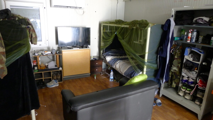 A prised &quot;three berth cabin&quot; in Camp Shamrock (Photo: Maxim Kelly )